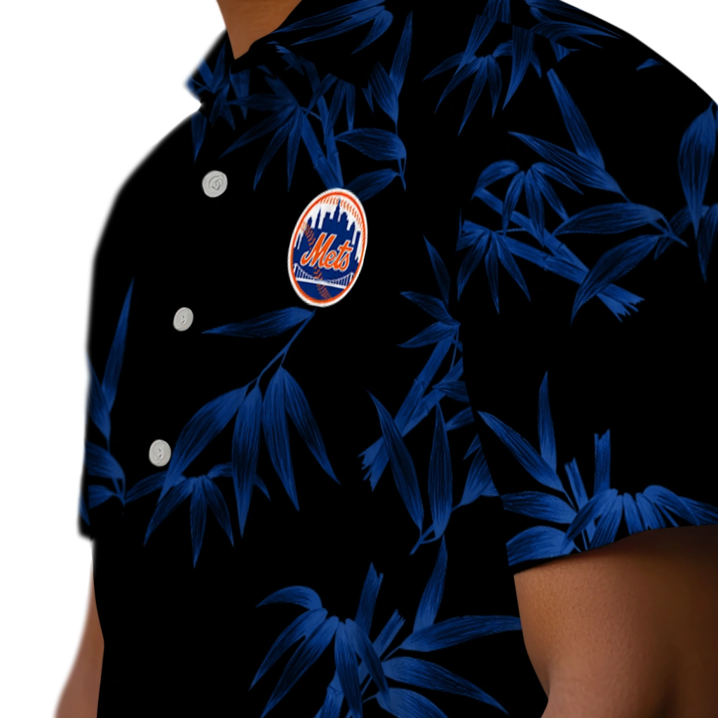New York Mets Hawaiian Shirt - Bamboo Branches new york mets bamboo branches blue black hawaiian shirts trendy