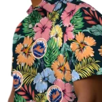 New York Mets Hawaiian Shirt – Brilliant Hibiscus Garden