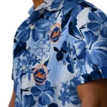 New York Mets Hawaiian Shirt – Hibiscus Arrangement