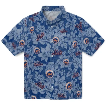 new york mets hibiscus oasis blue hawaiian shirts best selling