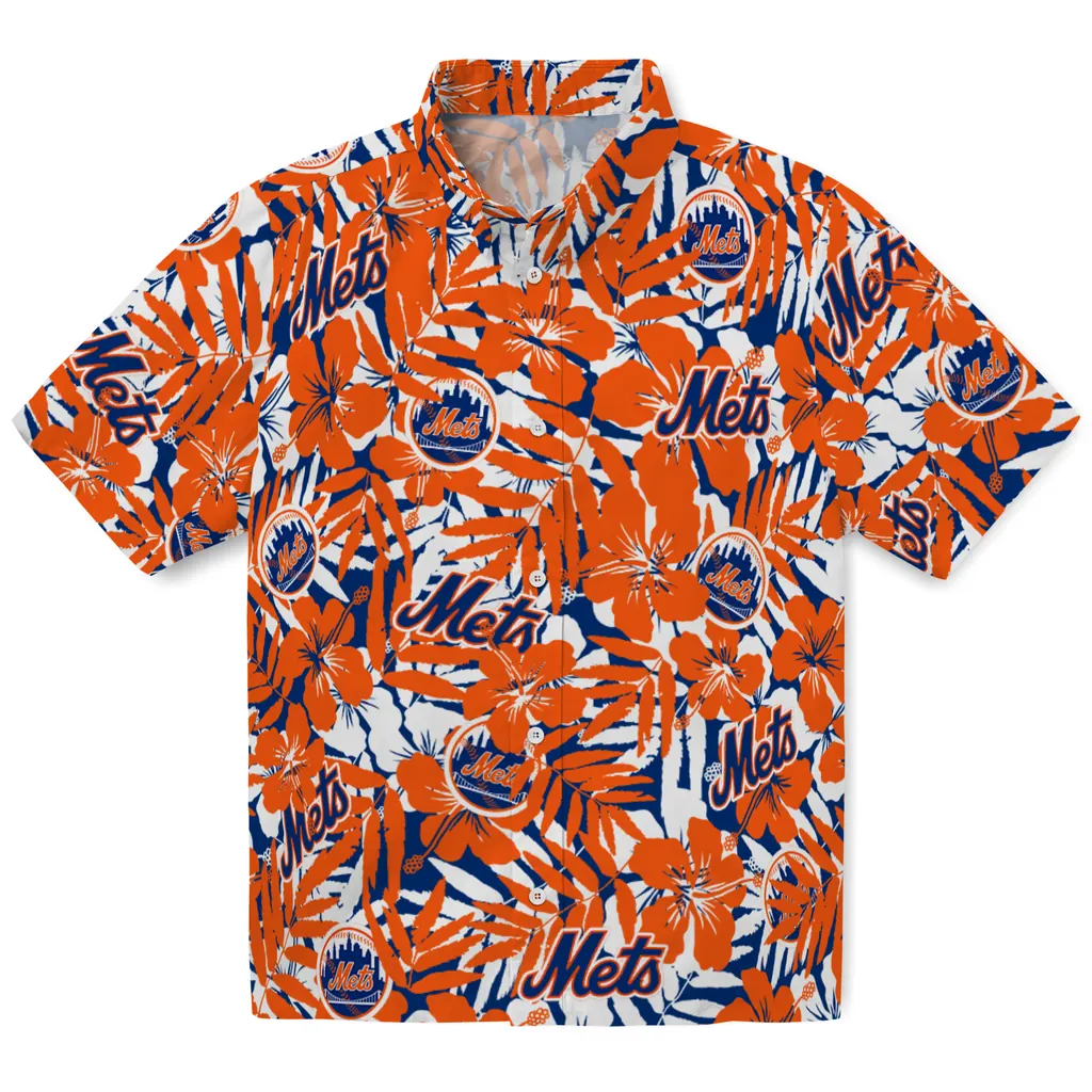 New York Mets Hawaiian Shirt - Hibiscus Overlay new york mets hibiscus overlay hawaiian shirts best selling