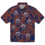 New York Mets Hawaiian Shirt – Leaf Outline
