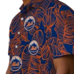New York Mets Hawaiian Shirt – Leaf Outline