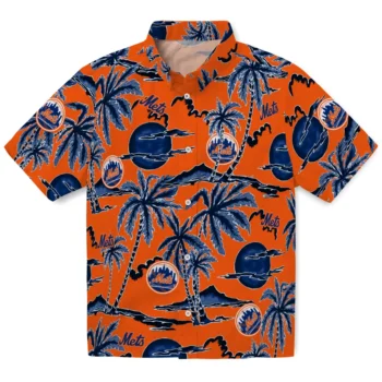 new york mets palm sunset hawaiian shirts best selling