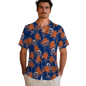 new york mets palm grove blue hawaiian shirts fashion forward