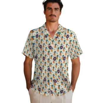 new york mets pineapple delight beige hawaiian shirts fashion forward