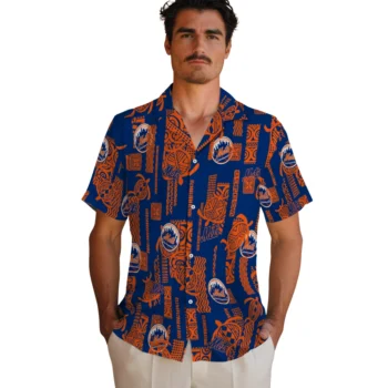 new york mets turtle lines blue hawaiian shirts fashion forward