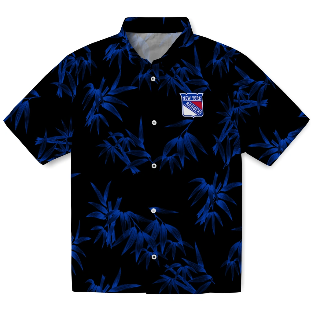 New York Rangers Hawaiian Shirt - Bamboo Branches new york rangers bamboo branches blue black hawaiian shirts best selling