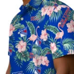 New York Rangers Hawaiian Shirt – Flamingo and Hibiscus