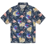 New York Rangers Hawaiian Shirt – Flamingo Hibiscus