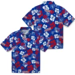 New York Rangers Hawaiian Shirt – Hibiscus Flower Design