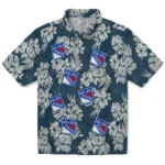 New York Rangers Hawaiian Shirt – Hibiscus Flowers