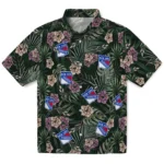 New York Rangers Hawaiian Shirt – Hibiscus Leaves Pattern