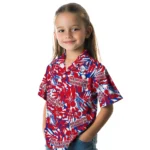 New York Rangers Hawaiian Shirt – Hibiscus Overlay