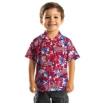 New York Rangers Hawaiian Shirt – Hibiscus Overlay