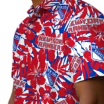 New York Rangers Hawaiian Shirt – Hibiscus Overlay