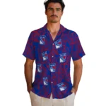 New York Rangers Hawaiian Shirt – Leaf Outline