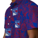 New York Rangers Hawaiian Shirt – Leaf Outline