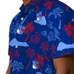 New York Rangers Hawaiian Shirt – Palm And Clouds