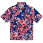New York Rangers Hawaiian Shirt – Palm Leaves