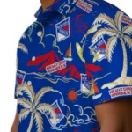New York Rangers Hawaiian Shirt – Palm Tree Island