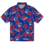 New York Rangers Hawaiian Shirt – Palm Tree Motif