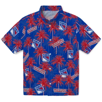 new york rangers palm grove blue hawaiian shirts best selling