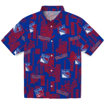 new york rangers turtle lines blue hawaiian shirts best selling