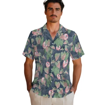 new york yankees anthurium overlay navy hawaiian shirts fashion forward