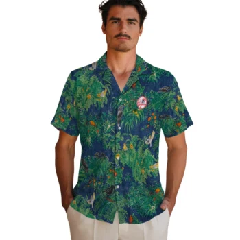 new york yankees bird canopy green hawaiian shirts fashion forward