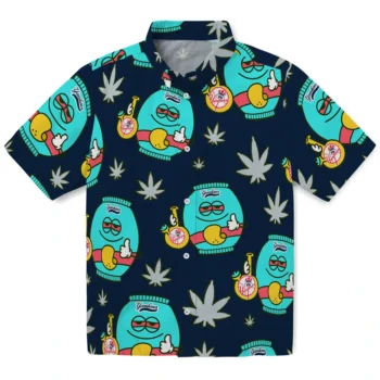 new york yankees bong smile navy hawaiian shirts best selling