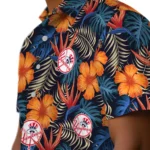 New York Yankees Hawaiian Shirt – Hibiscus Foliage