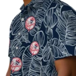 New York Yankees Hawaiian Shirt – Leaf Outline