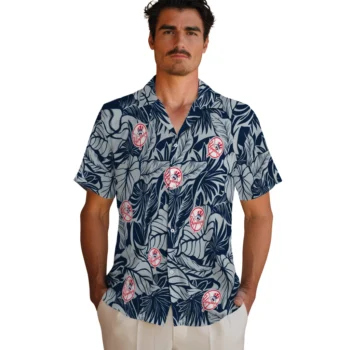 new york yankees monstera layer navy hawaiian shirts fashion forward