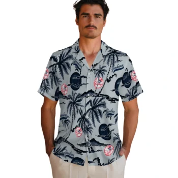 new york yankees palm sunset hawaiian shirts fashion forward