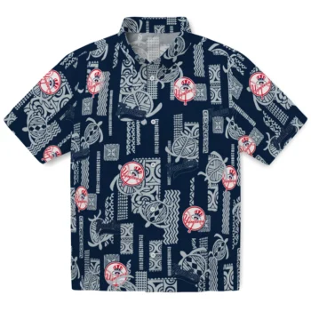 new york yankees turtle lines navy hawaiian shirts best selling