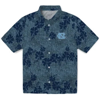 north carolina tar heels hibiscus petals light blue hawaiian shirts best selling