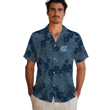 north carolina tar heels hibiscus petals light blue hawaiian shirts fashion forward