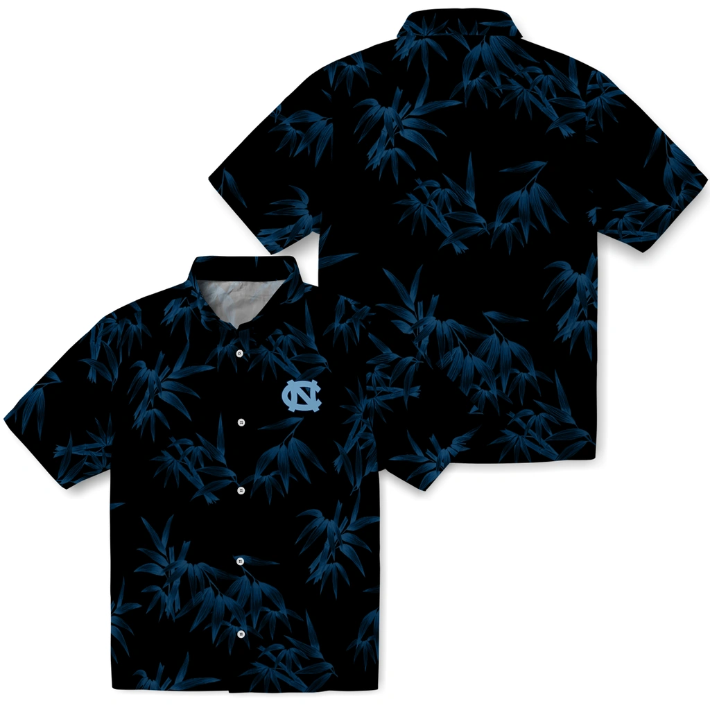 North Carolina Tar Heels Hawaiian Shirt - Bamboo Branches north carolina tar heels bamboo branches light blue black hawaiian shirts high quality
