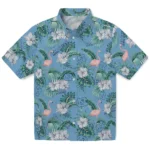 North Carolina Tar Heels Hawaiian Shirt – Flamingo and Hibiscus