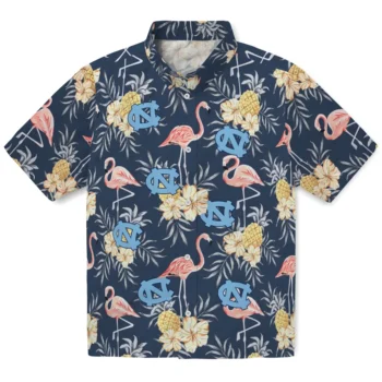 north carolina tar heels flamingo hibiscus navy hawaiian shirts best selling