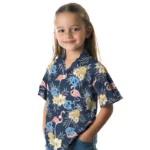 North Carolina Tar Heels Hawaiian Shirt – Flamingo Hibiscus