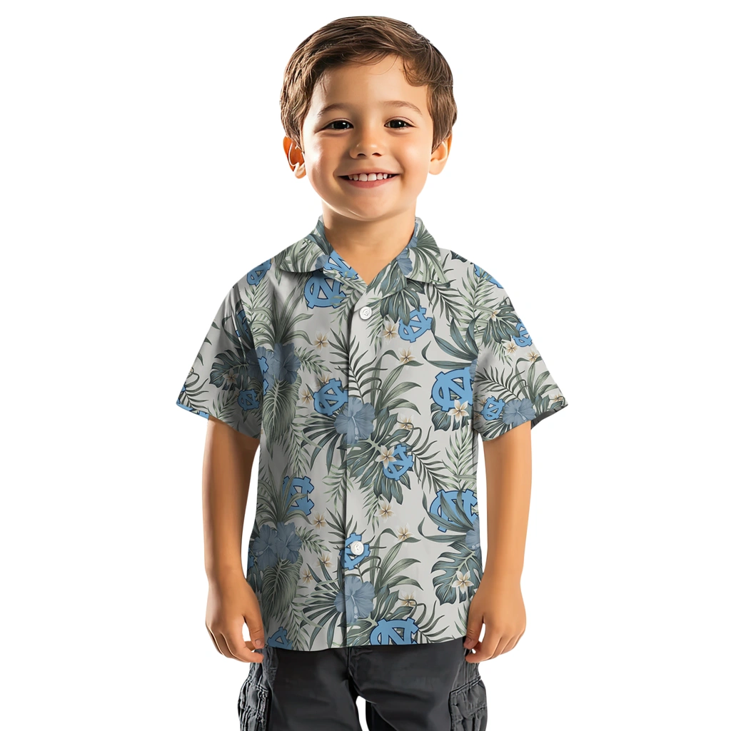 North Carolina Tar Heels Hawaiian Shirt - Hibiscus Designs north carolina tar heels hibiscus designs beige hawaiian shirts top rated
