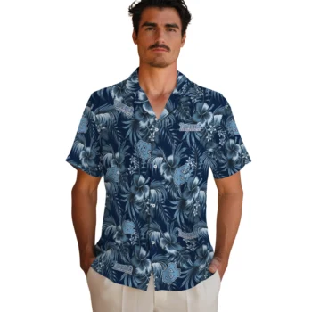 north carolina tar heels hibiscus exotic light blue hawaiian shirts fashion forward