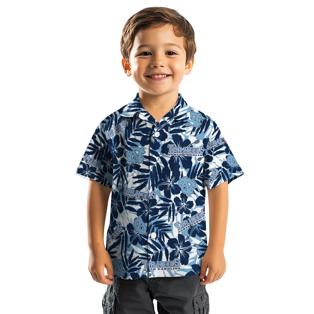 North Carolina Tar Heels Hawaiian Shirt - Hibiscus Overlay north carolina tar heels hibiscus overlay hawaiian shirts top rated