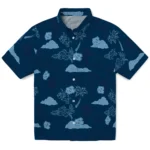 North Carolina Tar Heels Hawaiian Shirt – Palm And Clouds