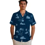 North Carolina Tar Heels Hawaiian Shirt – Palm And Clouds