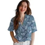 North Carolina Tar Heels Hawaiian Shirt – Palm Leaves