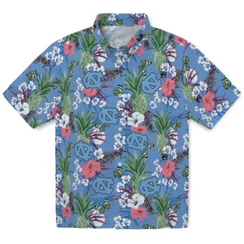 north carolina tar heels pineapple bouquet best sky blue hawaiian shirts best selling