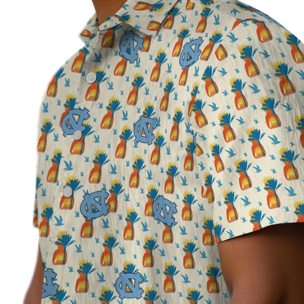 North Carolina Tar Heels Hawaiian Shirt - Pineapple Delight north carolina tar heels pineapple delight beige hawaiian shirts trendy